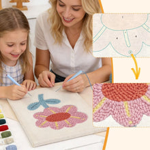 Afbeelding in Gallery-weergave laden, Punch Needle Pakket met frame - Zachte Bloem