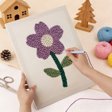 Afbeelding in Gallery-weergave laden, Punch Needle Pakket met frame - Zachte Lentebloem