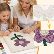 Afbeelding in Gallery-weergave laden, Punch Needle Pakket met frame - Zachte Lentebloem