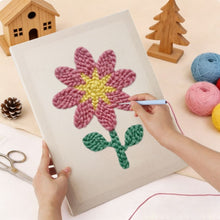 Afbeelding in Gallery-weergave laden, Punch Needle Pakket met frame - Lente Bloemblaadjes