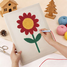 Afbeelding in Gallery-weergave laden, Punch Needle Pakket met frame - Stralende Bloem