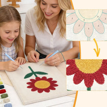 Afbeelding in Gallery-weergave laden, Punch Needle Pakket met frame - Stralende Bloem