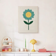Afbeelding in Gallery-weergave laden, Punch Needle Pakket met frame - Blauwe Lucht Bloem