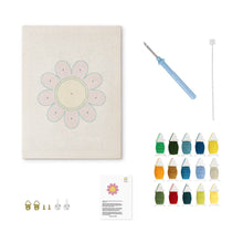 Afbeelding in Gallery-weergave laden, Punch Needle Pakket met frame - Roze Madeliefje