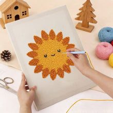 Afbeelding in Gallery-weergave laden, Punch Needle Pakket met frame - Lachende Zon