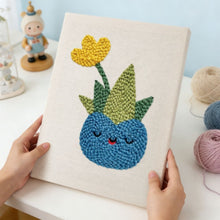 Afbeelding in Gallery-weergave laden, Punch Needle Pakket met frame - Blije Vetplant
