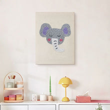 Afbeelding in Gallery-weergave laden, Punch Needle Pakket met frame - Kleine Olifant
