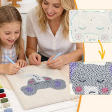 Afbeelding in Gallery-weergave laden, Punch Needle Pakket met frame - Kleine Olifant