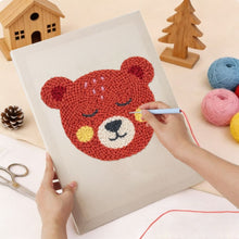 Afbeelding in Gallery-weergave laden, Punch Needle Pakket met frame - Knuffelbeer