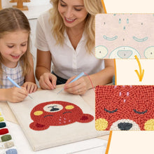 Afbeelding in Gallery-weergave laden, Punch Needle Pakket met frame - Knuffelbeer