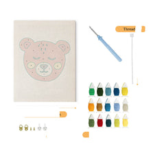 Afbeelding in Gallery-weergave laden, Punch Needle Pakket met frame - Knuffelbeer