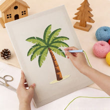 Afbeelding in Gallery-weergave laden, Punch Needle Pakket met frame - Palmen Paradijs