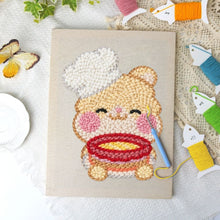 Afbeelding in Gallery-weergave laden, Punch Needle Pakket met frame - Bakkende Konijn