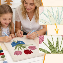 Afbeelding in Gallery-weergave laden, Punch Needle Pakket met frame - Tulpen Boeket