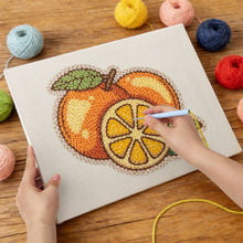 Afbeelding in Gallery-weergave laden, Punch Needle Pakket met frame - Verse Sinaasappels