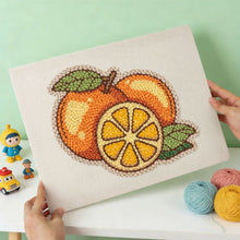 Afbeelding in Gallery-weergave laden, Punch Needle Pakket met frame - Verse Sinaasappels