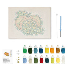 Afbeelding in Gallery-weergave laden, Punch Needle Pakket met frame - Verse Sinaasappels