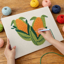 Afbeelding in Gallery-weergave laden, Punch Needle Pakket met frame - Gouden Maïs