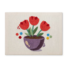 Afbeelding in Gallery-weergave laden, Punch Needle Pakket met frame - Kleurrijke Tulpen