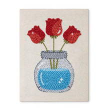 Afbeelding in Gallery-weergave laden, Punch Needle Pakket met frame - Pot met Tulpen