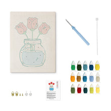 Afbeelding in Gallery-weergave laden, Punch Needle Pakket met frame - Pot met Tulpen