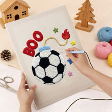Afbeelding in Gallery-weergave laden, Punch Needle Pakket met frame - Voetbalsterren