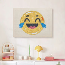 Afbeelding in Gallery-weergave laden, Punch Needle Pakket met frame - Emoji Plezier