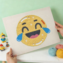 Afbeelding in Gallery-weergave laden, Punch Needle Pakket met frame - Emoji Plezier