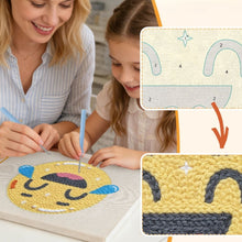 Afbeelding in Gallery-weergave laden, Punch Needle Pakket met frame - Emoji Plezier