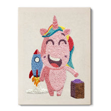 Afbeelding in Gallery-weergave laden, Punch Needle Pakket met frame - Eenhoorn Avontuur