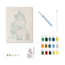 Afbeelding in Gallery-weergave laden, Punch Needle Pakket met frame - Eenhoorn Avontuur