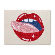 Afbeelding in Gallery-weergave laden, Punch Needle Pakket met frame - Pop Art Lippen