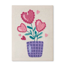 Afbeelding in Gallery-weergave laden, Punch Needle Pakket met frame - Hartelijke Bloemen