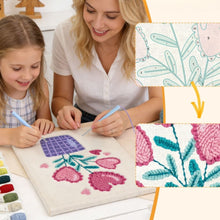 Afbeelding in Gallery-weergave laden, Punch Needle Pakket met frame - Hartelijke Bloemen