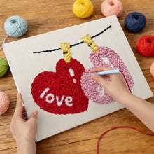 Afbeelding in Gallery-weergave laden, Punch Needle Pakket met frame - Liefde in de Lucht