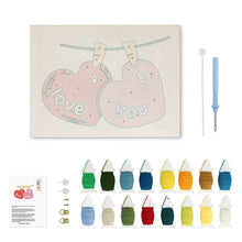 Afbeelding in Gallery-weergave laden, Punch Needle Pakket met frame - Liefde in de Lucht