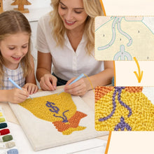 Afbeelding in Gallery-weergave laden, Punch Needle Pakket met frame - Gouden Geluk