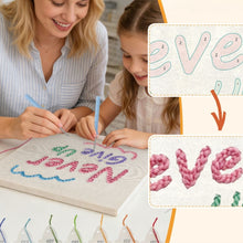 Afbeelding in Gallery-weergave laden, Punch Needle Pakket met frame - Never Give Up