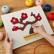 Afbeelding in Gallery-weergave laden, Punch Needle Pakket met frame - Kersenbloesem Bonsai