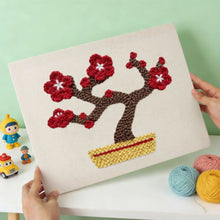 Afbeelding in Gallery-weergave laden, Punch Needle Pakket met frame - Kersenbloesem Bonsai
