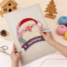 Afbeelding in Gallery-weergave laden, Punch Needle Pakket met frame - Lachende Kerstman