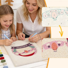 Afbeelding in Gallery-weergave laden, Punch Needle Pakket met frame - Lachende Kerstman