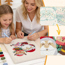 Afbeelding in Gallery-weergave laden, Punch Needle Pakket met frame - Kerstman en Vrienden