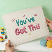 Afbeelding in Gallery-weergave laden, Punch Needle Pakket met frame - You've Got This
