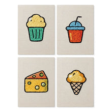 Afbeelding in Gallery-weergave laden, Punch Needle Set (4 stuks) met frames - Heerlijke Hapjes Collectie 1