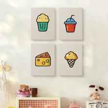Afbeelding in Gallery-weergave laden, Punch Needle Set (4 stuks) met frames - Heerlijke Hapjes Collectie 1