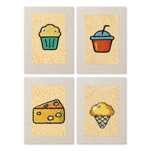 Afbeelding in Gallery-weergave laden, Punch Needle Set (4 stuks) met frames - Heerlijke Hapjes Collectie 2