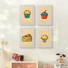 Afbeelding in Gallery-weergave laden, Punch Needle Set (4 stuks) met frames - Heerlijke Hapjes Collectie 2