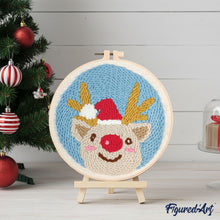 Afbeelding in Gallery-weergave laden, Punch Needle pakket Roodneus Rendier