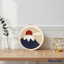 Afbeelding in Gallery-weergave laden, Punch Needle pakket Zonsopgang bij de Fuji